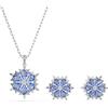 Swarovski 5734243 Set Magic Fiocco Di Neve Blu Placcato rodio