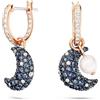 Swarovski 5671569 Orecchini pendenti Luna Design asimmetrico Luna Multicolore