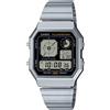 Casio Orologio Casio in Acciaio Vintage Edgy Multifunzione A130WE-1AEF Argento