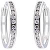 Fichera Preziosi Orecchini Boccole Piccole In Oro Bianco 18 kt E Zirconi Chiusura a Scomparsa ...