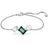 Swarovski 5668360 Braccialetto Mesmera Taglio misto Verde Placcato Rodio