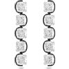 Swarovski 5600043 Orecchini Harmonia Cristalli fluttuanti taglio Cushion Bianchi