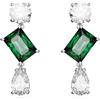 Swarovski 5665878 Orecchini pendenti Mesmera Taglio misto Verdi Placcato Rodio