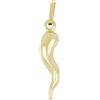 Cornetto oro giallo 18 Kt portafortuna scaramantico gioiello unisex 1,5 cm