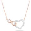 Swarovski 5518865 Collana Infinity Infinito e cuore Bianca Mix di Finiture