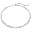 Swarovski 5682595 Collana Imber Tennis Taglio tondo Bianca Placcato Rodio