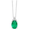 Miluna Collana Donna Miluna Oro 750 Smeraldo Naturale e Diamanti Naturali CLD4437 NU...