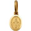Fichera Preziosi Ciondolo Collana Medaglietta Madonna di Lourdes Miracolosa In Oro Giallo 18 k...