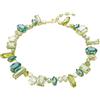 Swarovski 5657388 Collana Gema Taglio misto Verde Placcato Oro