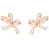Swarovski 5647572 Orecchini a lobo Volta Fiocco Piccoli Bianchi Pla. Oro Rosa
