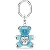 Swarovski 5733826 Portachiavi Teddy Orso Blu Placcato rodio