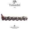 Tamashii Bracciale Tibetano Pietra Giada Nera Incisa Tamashii 1 giro BHS900-145