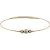 Fichera Preziosi Bracciale Donna Rigido in Oro giallo e Bianco 18 kt sfere diamantate a decres...
