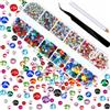 Jovitec 2000 Pezzi Strass di Vetro Flatback Hot Fix Rotondo Gemme di Cristallo 1.5-6 MM