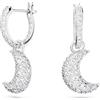 Swarovski 5666157 Orecchini pendenti Luna Luna Bianchi Placcato Rodio