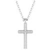 Swarovski 5675577 Pendente Insigne Pavé Croce Bianco Placcato Rodio