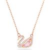 Swarovski 5469989 Collana Dazzling Swan Cigno Rosa Placcato Oro Rosa