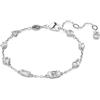 Swarovski 5661530 Braccialetto Mesmera Taglio misto sparpagliato Bianco Rodio