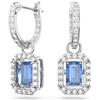 Swarovski 5619500 Orecchini pendenti Millenia Taglio ottagonale Blu Plac. Rodio