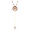 Swarovski 5680299 Pendente a Y Idyllia Conchiglia Bianco Placcato Oro Rosa