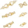 SUPERFINDINGS 6 Set 6 Fermagli Pieghevoli in Ottone Stile Zirconi Dorati Ganci P