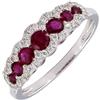 Fichera Preziosi Anello Veretta Donna Rubini 0.80 ct E Diamanti Naturali 0.20 ct NUOVO E ORIGI...