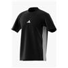 Adidas T-Shirt Uomo Essentials 3 Stripes - Colore : Nero/Bianco