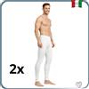 VP Mutande da Uomo Lana Set 2 Calzamaglia Termica in Lana e Cotone Lunghe Boxer da