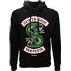 Riverdale Felpa Riverdale Originale Serpents ufficiale cappuccio e tasca nera da XS a XXL