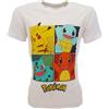 Pokémon T-Shirt Pokémon Pokemon originale ufficiale bianca 4 personaggi Pikachu