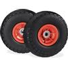 Relaxdays 2x Ruote per Carrello, Pneumatici in Gomma Antipanne, 4.1/3.5-4, As...