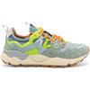 Flower Mountain Yamano 3 man suede nylon light military - green fluo yellow 2F12