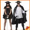 Funny Faschion Mantello nero uomo donna Zorro Zorina