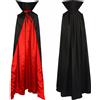 papapanda Vampiro Collo Alto Mantello Rosso Nero Adulti 1,6m