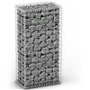 BAKAJI Rete Gabbione per Sassi in Acciaio Galvanizzato, Recinzione Orto da Giardino, Gabbioni Cestello Metallico Resistente alle Intemperie e Durevole, Muri di Sostegno Recinti (100 x 50 x 30 cm)