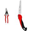 FELCO 6 Forbici da Potatura Professionali Compatte Bypass 20 mm per Mano Destra con Sega Pieghevole FELCO 600