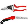 FELCO 8 Forbici da Potatura Professionali Bypass 25 mm per Mano Destra con Sega Pieghevole FELCO 600