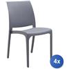 Bica 4x Sedia da esterno Bica 300 9 VOLGA Light grey
