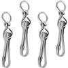 Design61 Set di 4 ganci Simplex con girella, 12 x 60 mm, in acciaio (y4g)