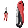 FELCO 2 Forbici da Potatura Professionali Bypass 25 mm per Mano Destra con Sega Pieghevole FELCO 601 Lama Diritta 120 mm