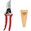 FELCO 2 Forbici da Potatura Professionali Bypass 25 mm per Mano Destra con Fodero Rinforzato FELCO 912 per Uso Intensivo