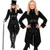 W WIDMANN MILANO Party Fashion - Cappotto gotico da donna | In velluto, frac steampunk per Halloween, Carnevale, costumi vittoriani, cosplay, feste a tema