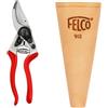 FELCO 8 Forbici da Potatura Professionali Bypass 25 mm per Mano Destra con Fodero Rinforzato FELCO 912