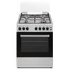 Daya Home Appliances DAYA DSGC-6060E Cucina con Piano Cottura a Gas 4 Fuochi, Accensione a Pulsante, Forno Elettrico 62 Litri, 3 Programmi di Cottura, Colore Inox, 63 x 60 x 86 cm, 42Kg