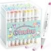Ohuhu Sanrio Ohuhu 48 Pastel Marker Set Dual Tip Art Coloring Penne Forniture
