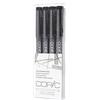 COPIC Multiliner Black A 4 Pen Set Marcatori Illustrazione Disegno Arte Linea...
