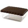 Snips |Contenitore Porta Biscotti |Coperchio Salva Freshezza | Colore Marrone |