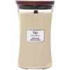 WoodWick candela grande profumata con stoppino scoppiettante | Vanilla Bean | Du