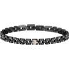 Maserati Bracciale Maserati Jewels JM420ATJ01 Bracelet Acciaio Ceramica Nera Uomo Zirconi
