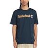 Timberland T-Shirt da Uomo Kennebec River Linear Logo Blu Taglia XL Cod TB0A5...